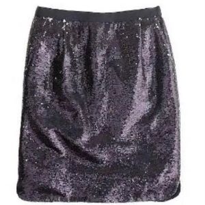 J Crew Sequin Mini Skirt - Sz 6 - Indigo